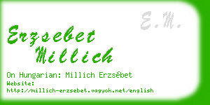 erzsebet millich business card